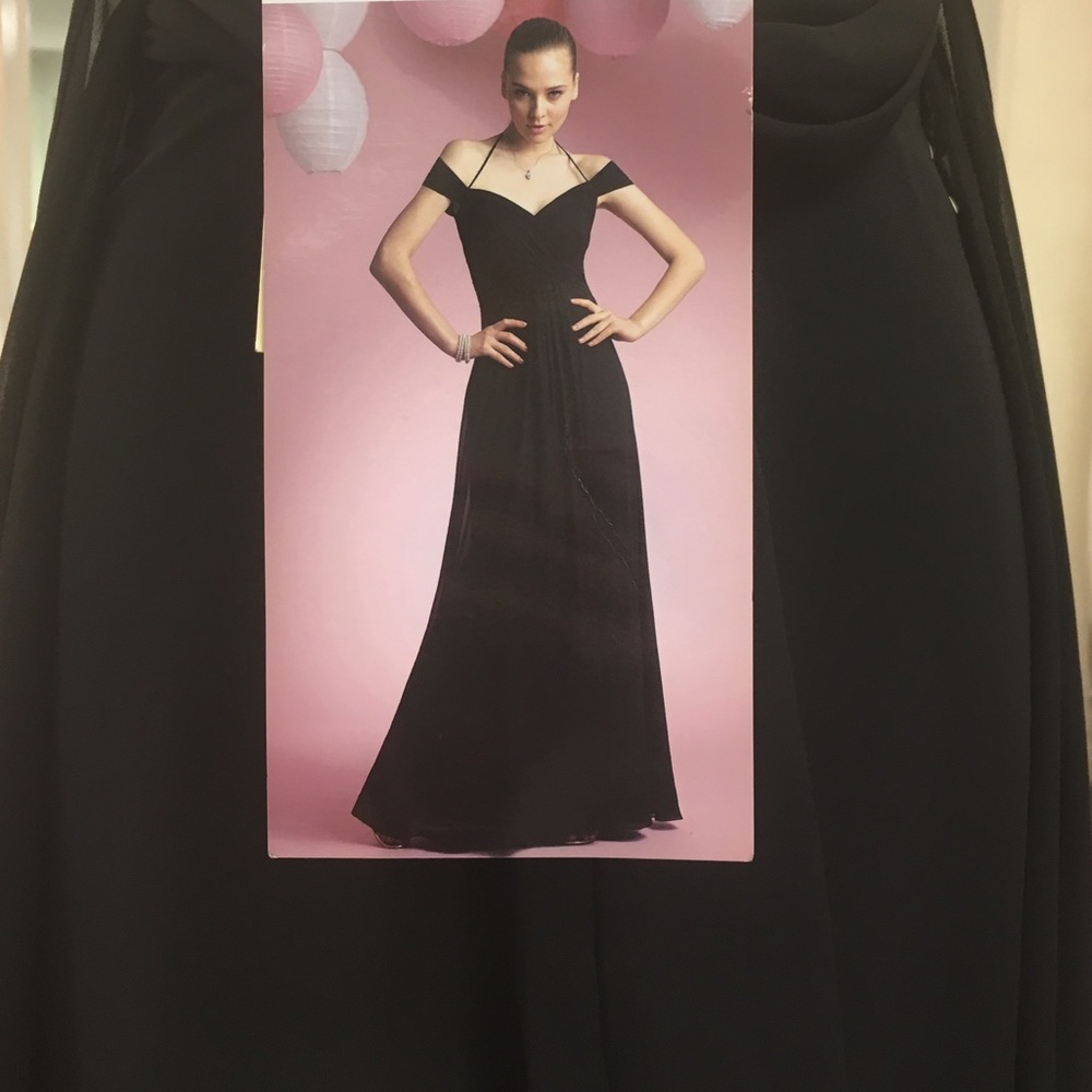 Black chiffon Gown